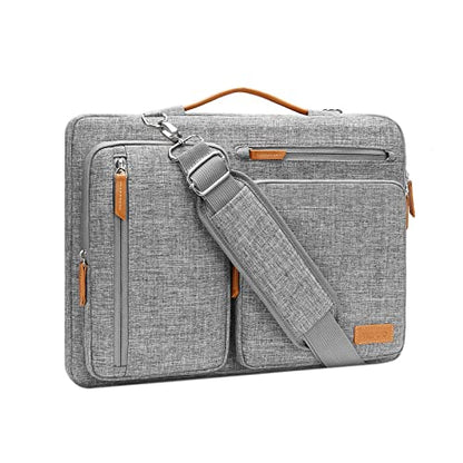 MOSISO 360 Protective Laptop Shoulder Bag, 14 inch Computer Bags - color: Gray, size: 14 inch