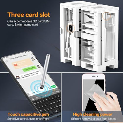 34-in-1 Electronics Cleaning Kit for iPhone, AirPods, Keyboard, USB C, Port - color: White