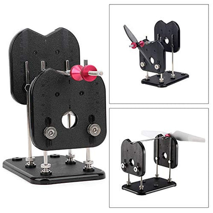 VBESTLIFE Propeller Balancer Tool for RC Helicopter, Multirotor, Drone & Airplane – Spin Balance Support Stand for 2–12 Inch Props – Precision Prop Balancing Kit (Black)