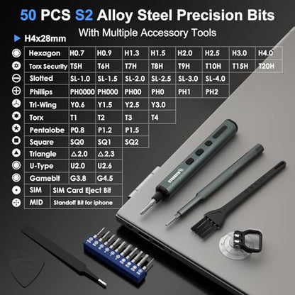STREBITO 67 in 1 Electric Screwdriver Set, Electric Screwdriver Cordless - color: Standard Blue
