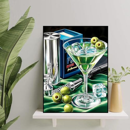 Axquilon Cocktail Diamond Art Kits for Adults 12x16 inch - color: Cocktail