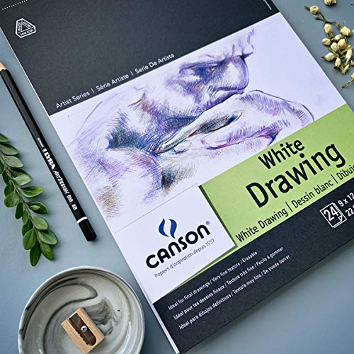Canson Drawing Paper Pad, Bright White, 9x12 in - size: 9x12, style: White Drawing