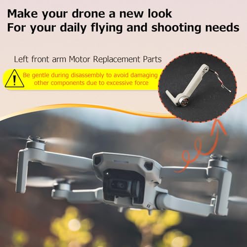 Left Front MotorArm for DJI Mavic Mini 2 Arms Replacement for Mavic Mini 2 Arm Drone Accessories Parts with Repair Tools (Left Front)