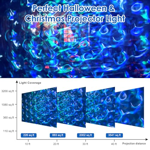 Ocean Wave Projector Light Outdoor 15 Colors Water Ripple Effect Lamp - color: Style 3