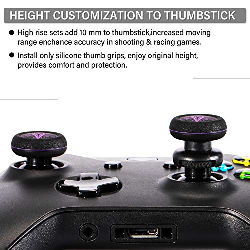 FPS Thumbstick Extender Rubber Silicone Grip Cover 2 Sets for Xbox Series X/S & Xbox One Controller(Demon Summon) - color: 2