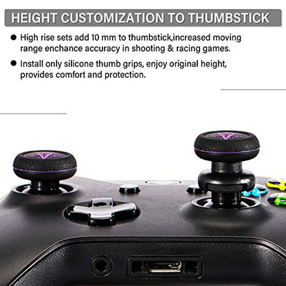 FPS Thumbstick Extender Rubber Silicone Grip Cover 2 Sets for Xbox Series X/S & Xbox One Controller(Demon Summon) - color: 2