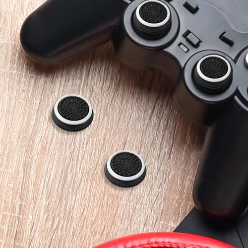 4pcs Thumb Grips Joystick Cap Cover for PS5 PS4 Xbox Series X/S Controller - color: black