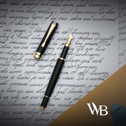 Wordsworth & Black Luxury Bamboo Black Calligraphy Pen Set, 6 Nibs - color: Black Wood