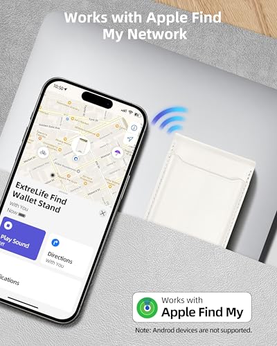 ExtreLife for Magsafe Wallet, Works with Apple Find My, 6 Cards Holder - color: Milk White