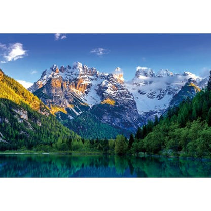 Lake Snow Mountain Pine Forest Backdrop 7x5ft Spring Background - color: Style 4, size: 7ftx5ft