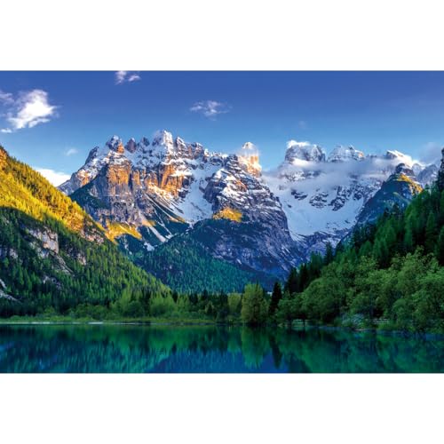 Lake Snow Mountain Pine Forest Backdrop 6x4ft Spring Background - color: Style 4, size: 6ftx4ft