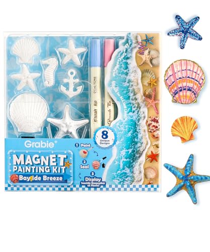 Grabie Magnet Painting Kit, DIY Fridge Magnets, Bayside Breeze - color: Bayside Breeze
