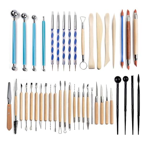 S & E TEACHER'S EDITION 43 Pcs Pottery & Clay Sculpting Tool - size: 43 PCS