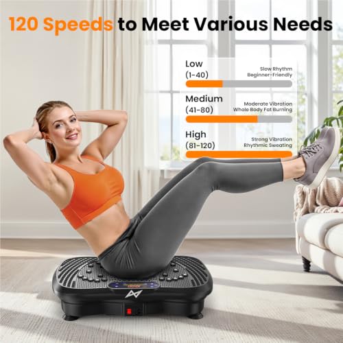 AXV Vibration Plate Exercise Machine Fitness Platform Body Vibrating Board - color: BT.PRO.DEEP