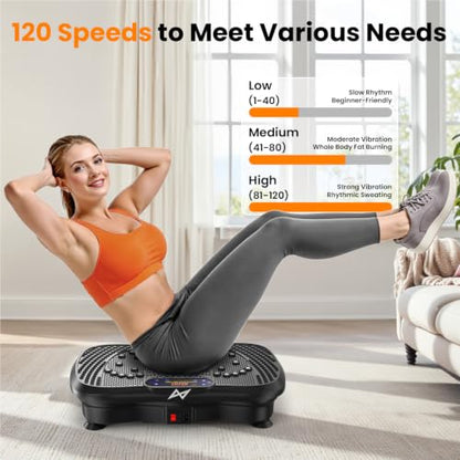 AXV Vibration Plate Exercise Machine Fitness Platform Body Vibrating Board - color: BT.PRO.DEEP