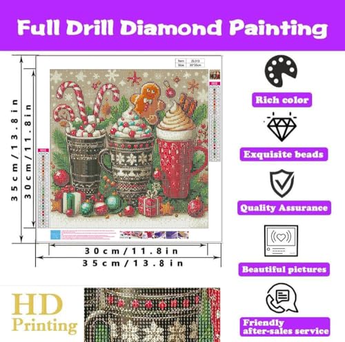 WUSARPLY Christmas Diamond Paintings Kits for Beginner Adults - color: ZL013