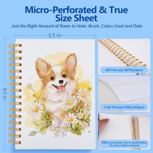 4Pack Watercolor Paper,Cold Press Water Color Paper,50 Sheets Each - size: 4 Packs
