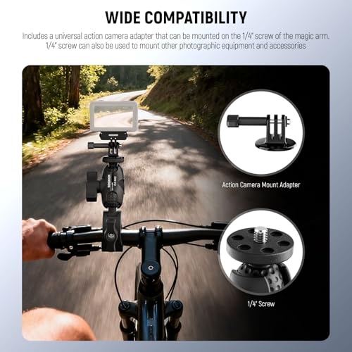 NEEWER Super Clamp Action Camera & Phone Mount with Dual Ball Heads, CA162 - style: CA162