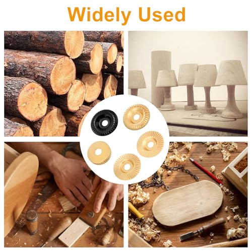 COMNICO Wood Carving Disc Set 14 Pcs 4" or 4 1/2" Angle Grinder Attachments - style: Style A