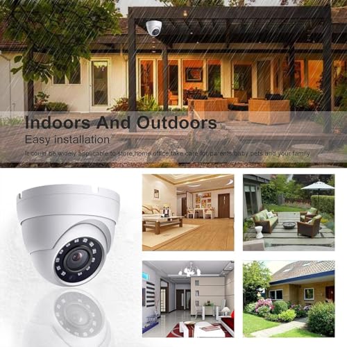 Real HD 5MP Analog Coax Dome TVI CVI CCTV Surveillance Security Camera, 2.8mm 100° Wide Viewing Angle, 65ft IR Night Vision, Outdoor, Full Metal Housing, ONLY Compatible with 5MP and 8MP DVR