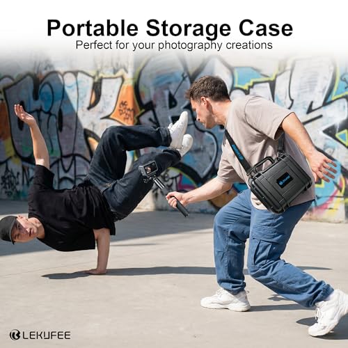 Lekufee Portable Waterproof Hard Case for DJI Osmo Action 6/5 Pro/4/3 Action Camera,Standard Combo,Adventure Combo,More Accessories(Case Only)