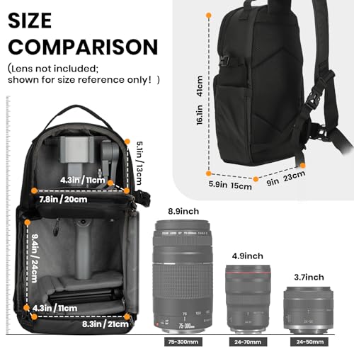 TARION Camera Sling Bag Compact Photography Shoulder Bag, Black TR-S - color: Sling Bag Black, size: Large