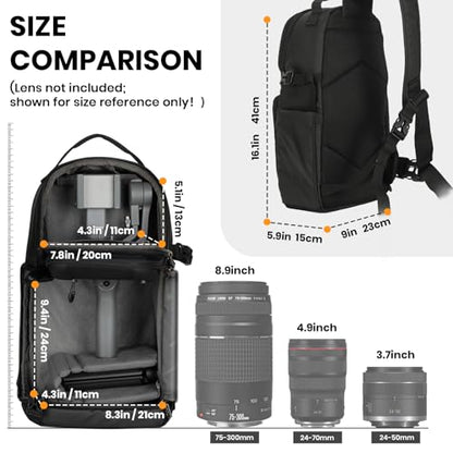 TARION Camera Sling Bag Compact Photography Shoulder Bag, Black TR-S - color: Sling Bag Black, size: Large