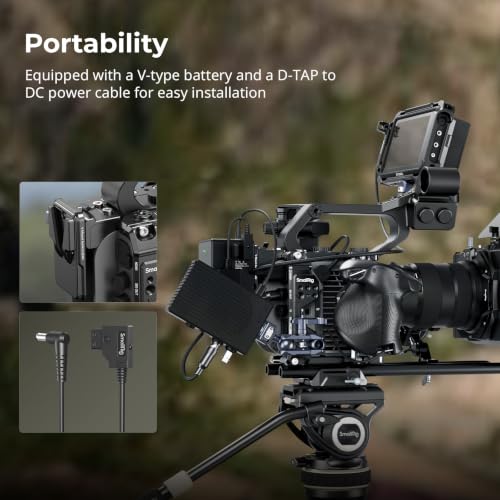 SmallRig Vertical Shooting Cage Kit for Sony FX6, V-Mount Battery Plate, Side Handle Adapter, Integrated Top Handle Mount, HawkLock NATO Rail - 5801