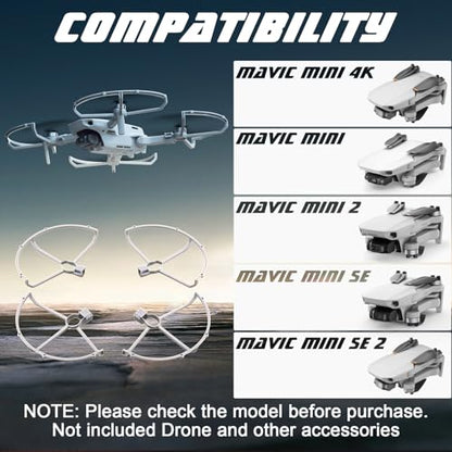 x xotic tech Propeller Guard Compatible with DJI Mini 1/Mini 2/Mini SE/Mini 2 SE/Mini 4K, Light Weight Props Guard Bumper Propellers Protector Drone Protective Safety Accessories 4Pcs