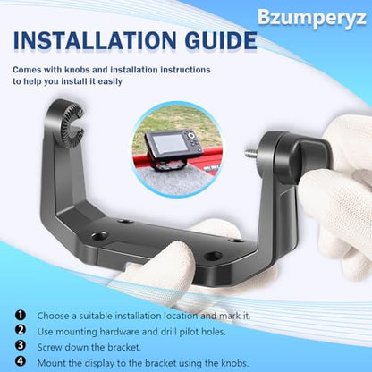 740143-1 Gimbal Bracket Mounting Bracket with Knobs Fit for Helix-5 Series Fish Finders All Models丨Solid Hold丨Comes with Mounting Screws - style: 740143-1