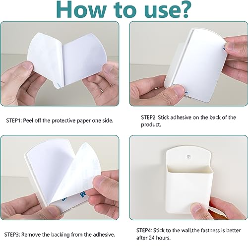 3 Pack Remote Control Holder, TV & Wall Pen Storage Accessories for Home Office School, White - color: white&3pcs