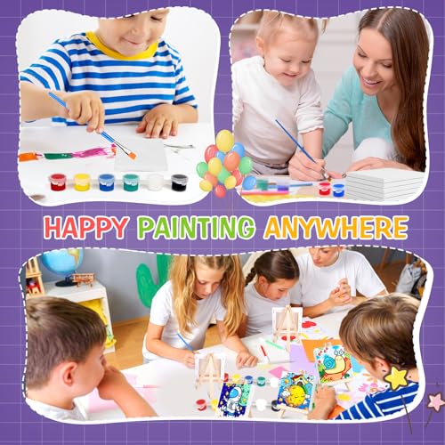 ESRICH 30 Set Canvas Painting Kit, Mini Acrylic Paint Set - size: 30 set 4 x 4 inches