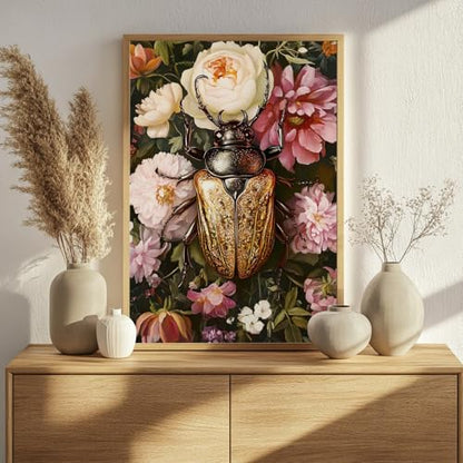Bettle Paint by Numbers Kit for Adults, 16x20 inch - color: Beetle