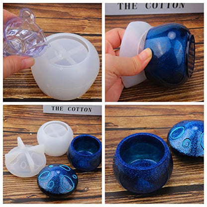 Juome Jar Resin Molds Silicone, Mushroom Jar Silicone Molds for Epoxy Resin - color: Mushroom