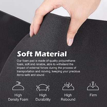 DECOHS 6 PCS Polyurethane Foam Sheet-16x12x1 Inch Cuttable Foam Inserts for Cases-Packing Foam Pads for Toolbox Camera Storage and Crafts