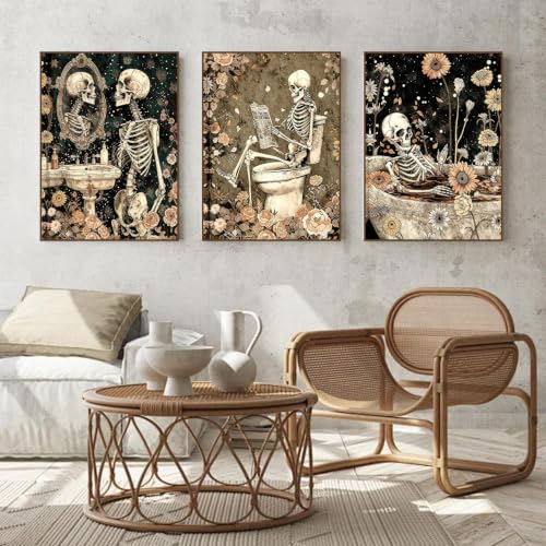 3 Pack Skull Diamond Art Kits for Adult Diamond Painting Kit for Beginner - color: DP04608