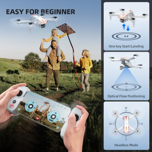 Pallton Drone with Camera for Adults and Beginners, Foldable RC Quadcopter - color: Phantom Grey