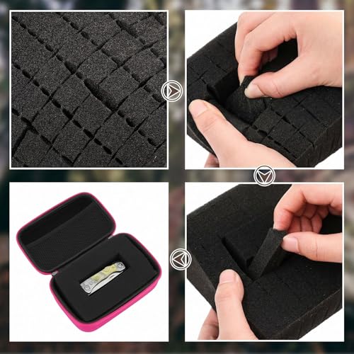 Relaxweex Hard Case with Foam, 11 X 7.8 X 4.3 Inch, Fuchsia - color: Fuchsia, size: 11 x 7.8 x 4.3 Inch