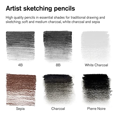 Winsor & Newton Studio Collection, Sketching Pencils, Set of 6 - style: 6 Sketching Pencils