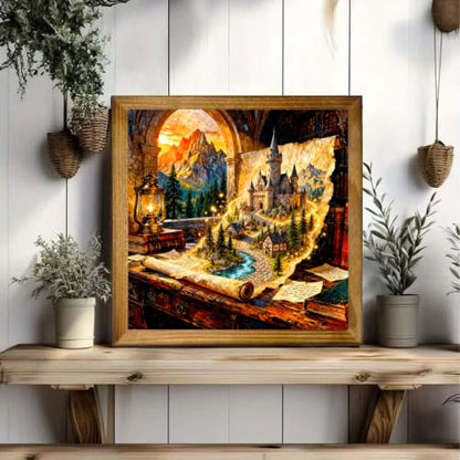 Magic Castle Diamond Art Kits for Adult Diamond Painting Kit for Beginner - color: DP04876