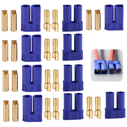 EC5 Battery Connector Plugs, 5.0mm Gold Banana Plug Bullet Connectors