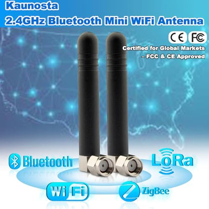 FPV Small WiFi Antenna 2.4GHz Bluetooth Mini 5CM 3DBI Omni RP-SMA Male Right Angle Antenna for Network Router ITX RHCP Racing FPV UAV Drone 2PCS - size: RP-SMA Antenna 2pcs
