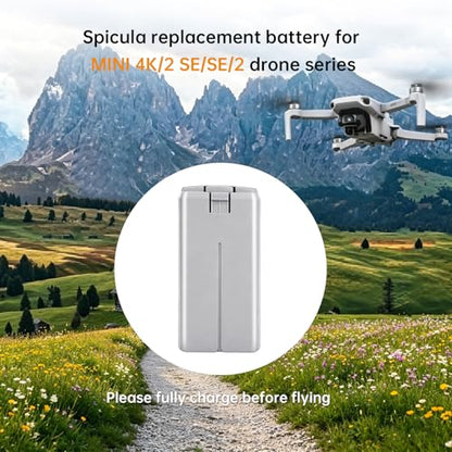 Mini 2, Mini 4K Battery 1 Pack 2400mAh Capacity Intelligent Drone Replacement Battery Maximum Flight time 31 Minutes Compatible with DJI Mini 4K/2/SE/2 SE Drones - size: Mini 4K/2/SE/2 SE Battery*1