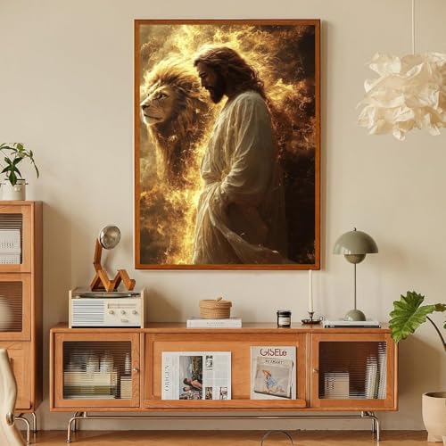 Jesus Paint by Numbers Kit for Adults Framed Canvas 12X16 in, Frameworkless - color: YH02808