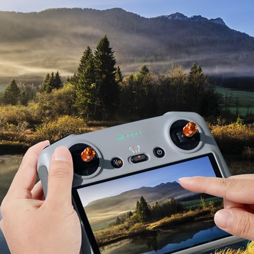 4pcs Mini Joystick Replacement Compatible with DJI Mini 3 Pro - color: Orange Silver
