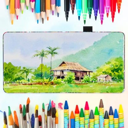 5x5 Watercolor Sketchbook,Mixed Media Pad,Travel Portable Drawing Journal - color: Magic Bottle