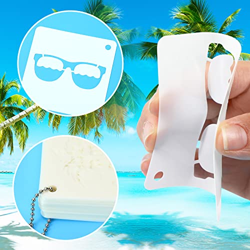 Augshy 56 Pack Summer Stencils for Painting, 3 Inch Beach Crafts Template - style: Hawaii