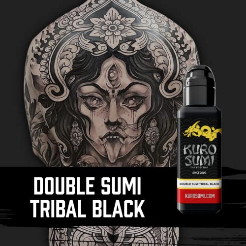 Kuro Sumi Double Sumi Tribal Black, Vegan Friendly, Professional Ink 1.5oz