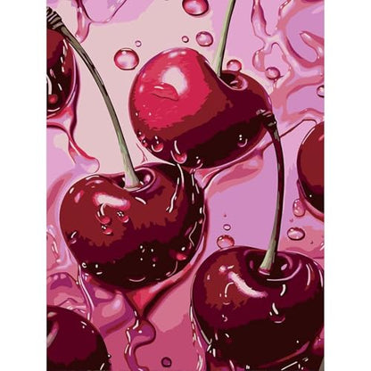 Gamteldot Cherry Diamond Art Kits for Adults Beginners,DIY Diamond Art - color: Cherry A