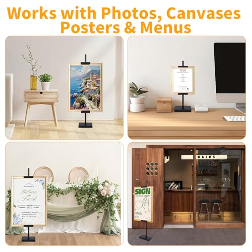 Adjustable Tabletop Easel Stand, 29" Adjustable Art Easel, Picture Easels for Display, Easel, Picture Frame Stand (Black) (30inch) - size: 30inch